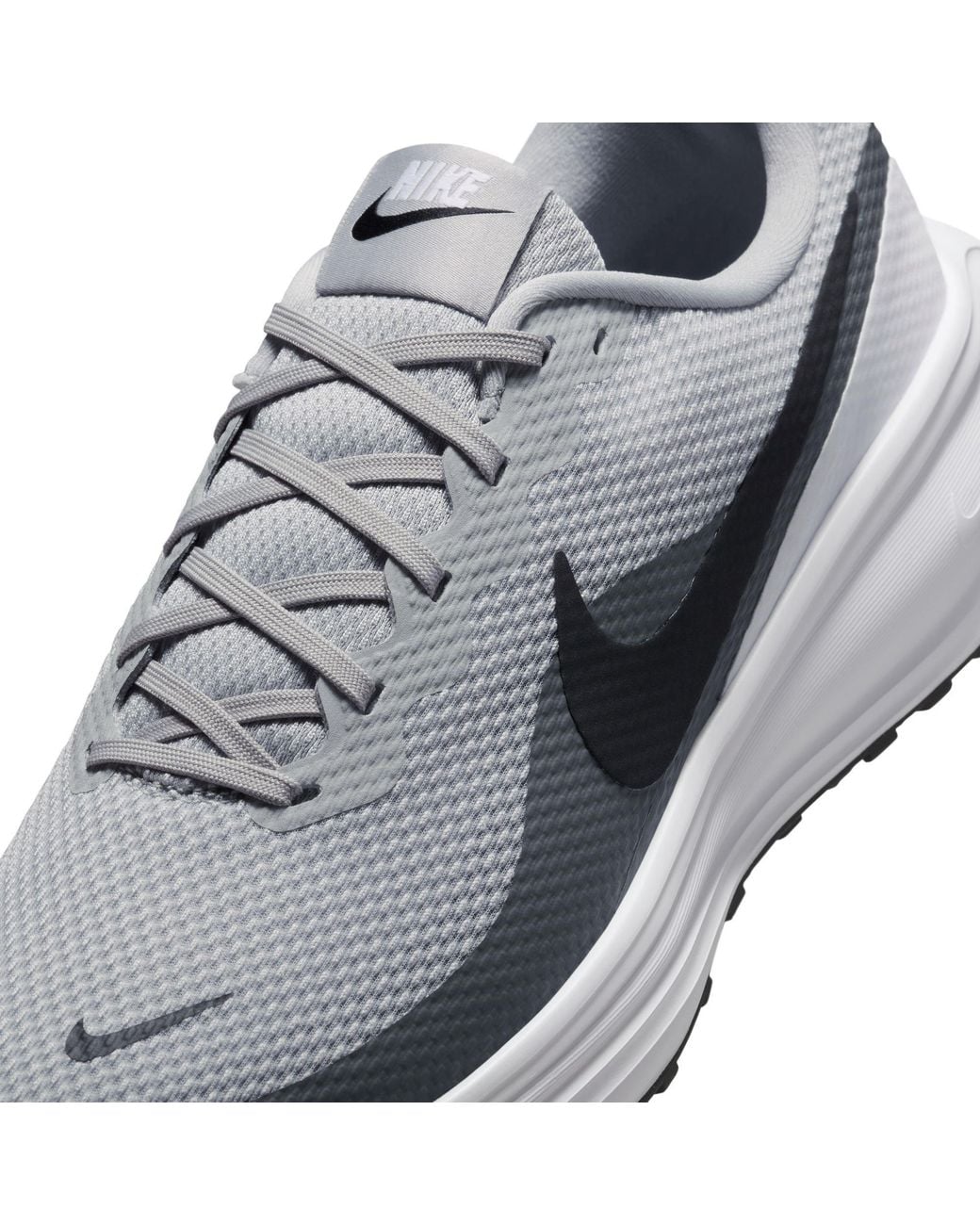 Nike Gray Revolution 8 Road Running Shoes for men