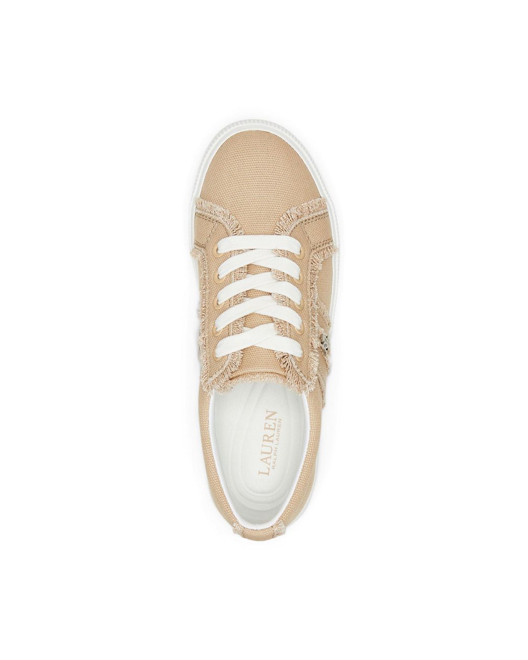 Ralph Lauren Natural Janson Leather Court Trainers