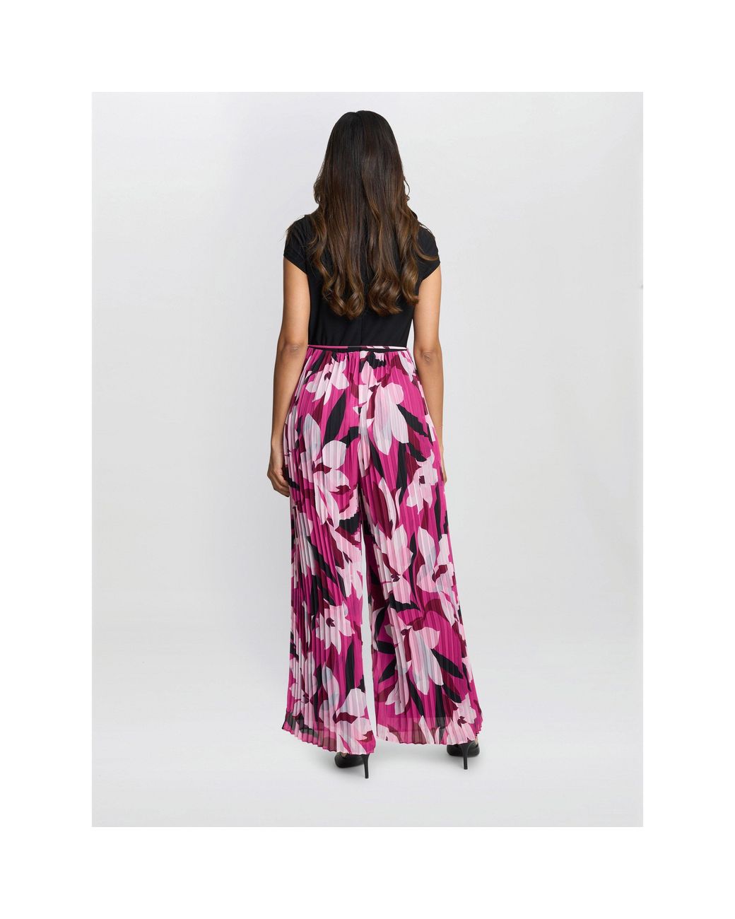 Gina Bacconi Red Dolores Jumpsuit With Printed Trousers