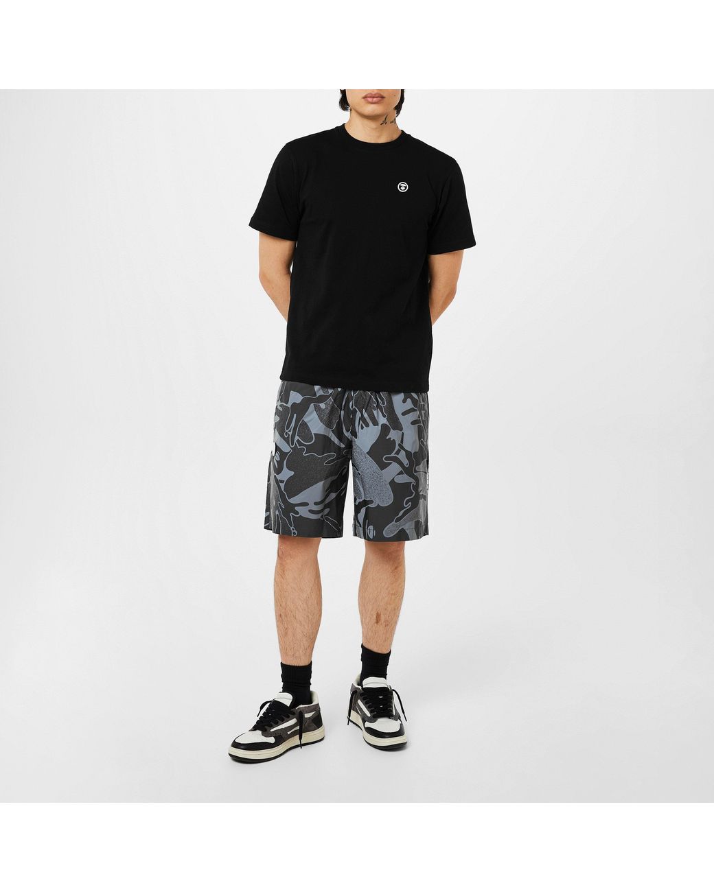 Aape Black Logo Patch T-shirt for men