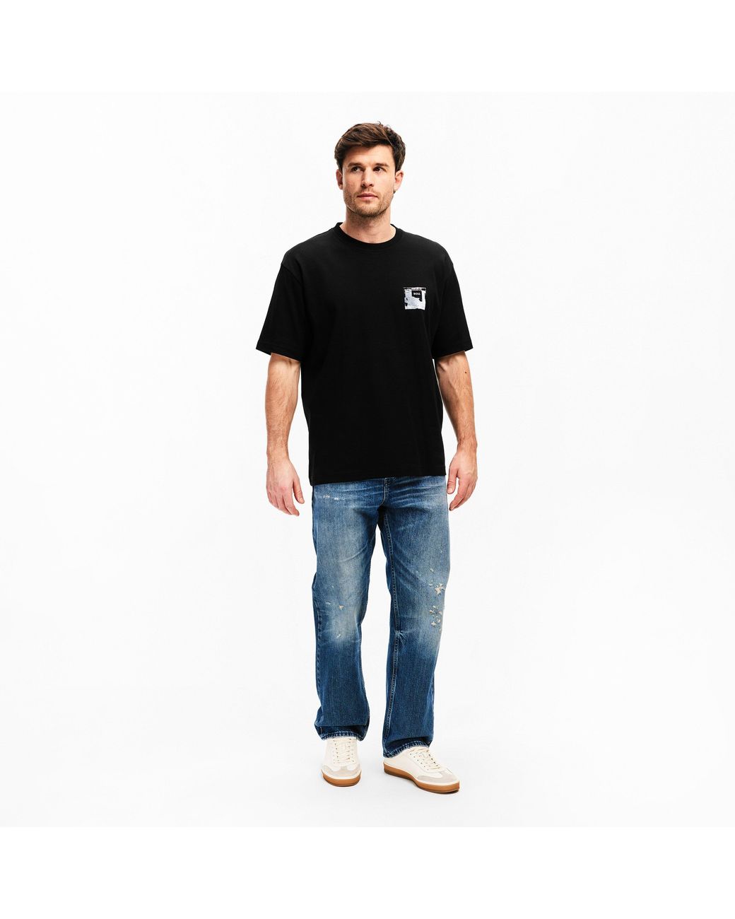 Boss Black Citylights Cotton Graphic Crew-Neck T-Shirt for men