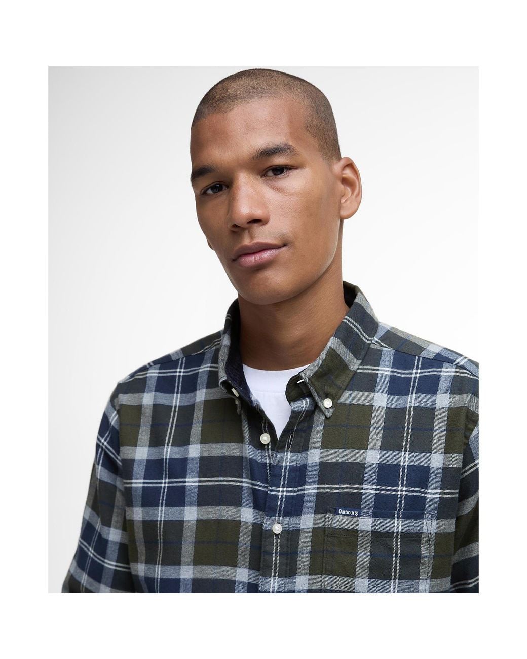 Barbour Black Rasay Tailored Long-Sleeved Shirt for men
