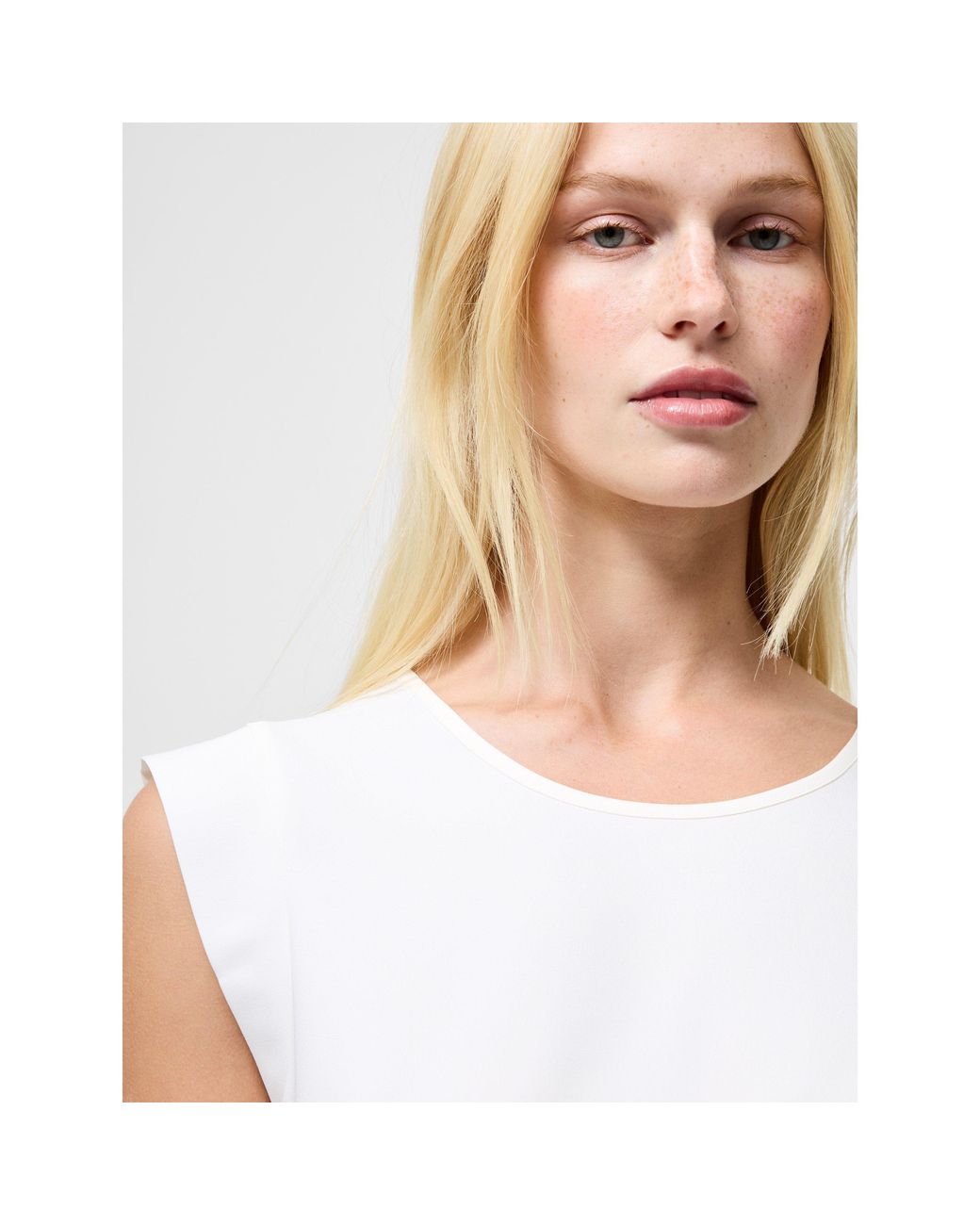 French Connection Natural Polly Plains Capped Sleeve T-Shirt