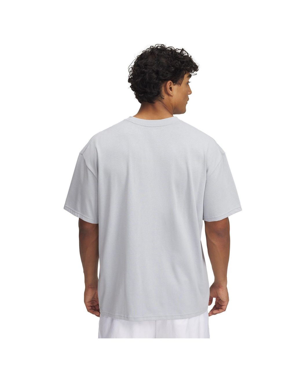 Under Armour White Heavyweight Branded Short Sleeve T-Shirt for men