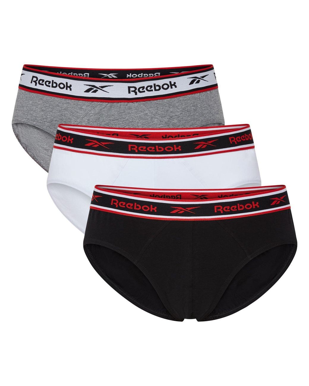 Reebok Red 3 Pack Cotton Briefs for men