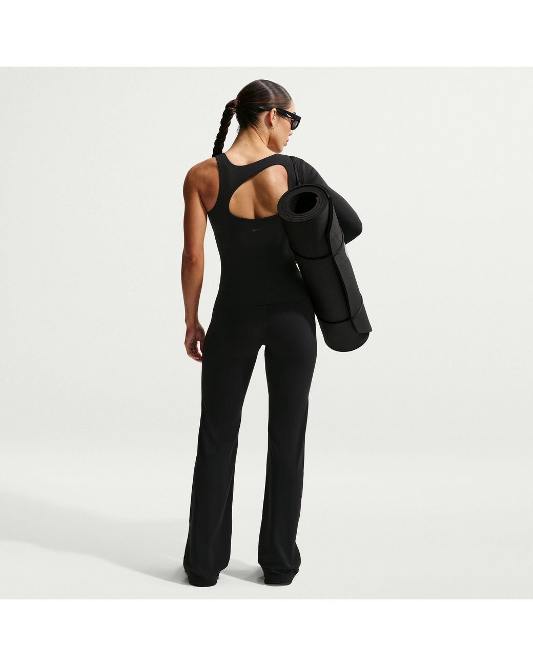 Nike Black Zenvy Flared High-Waisted Skinny-Fit Leggings