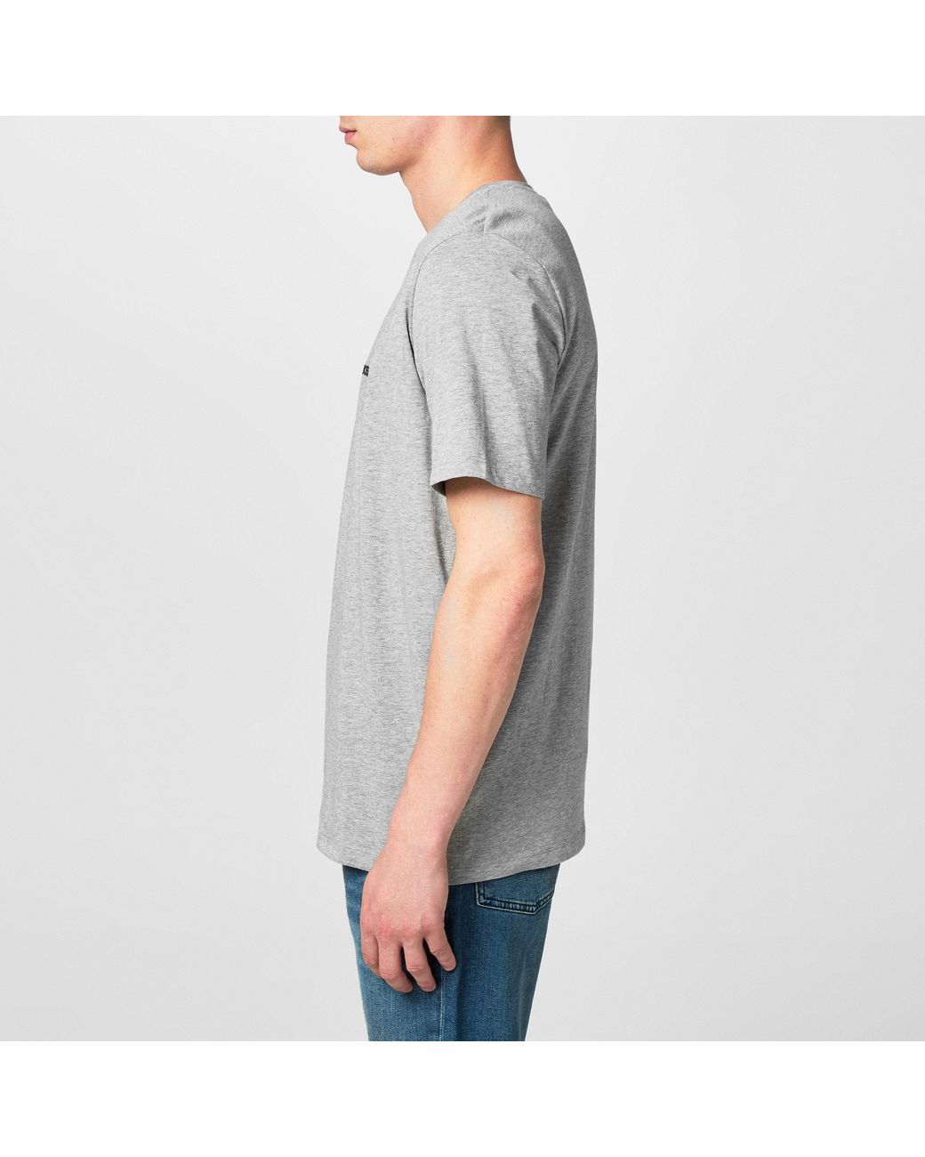 Boss Gray Bodywear Mix & Match Premium Cotton T-Shirt With Logo Detail for men