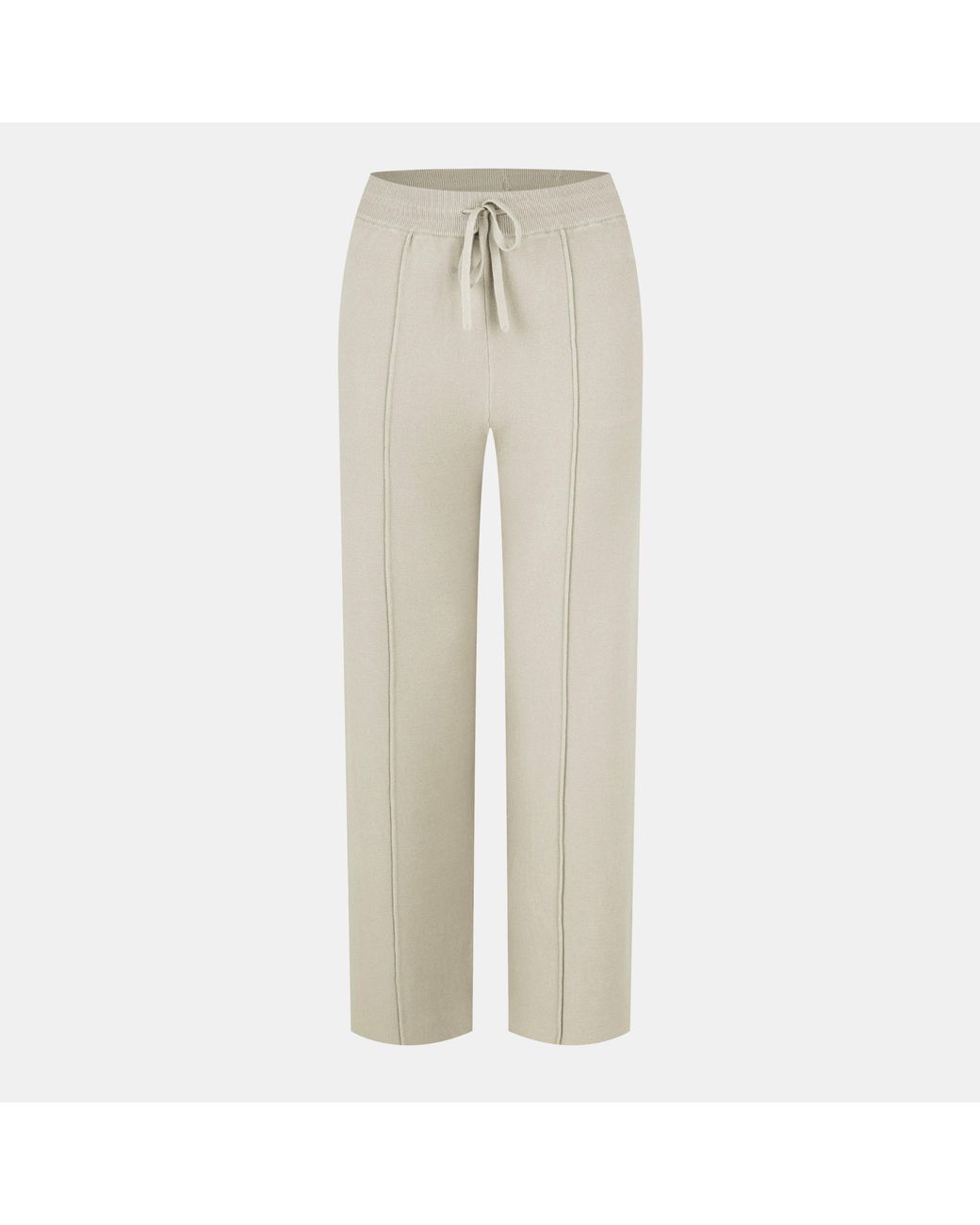 Jack Wills Natural Knitted Pin-Tuck Trousers