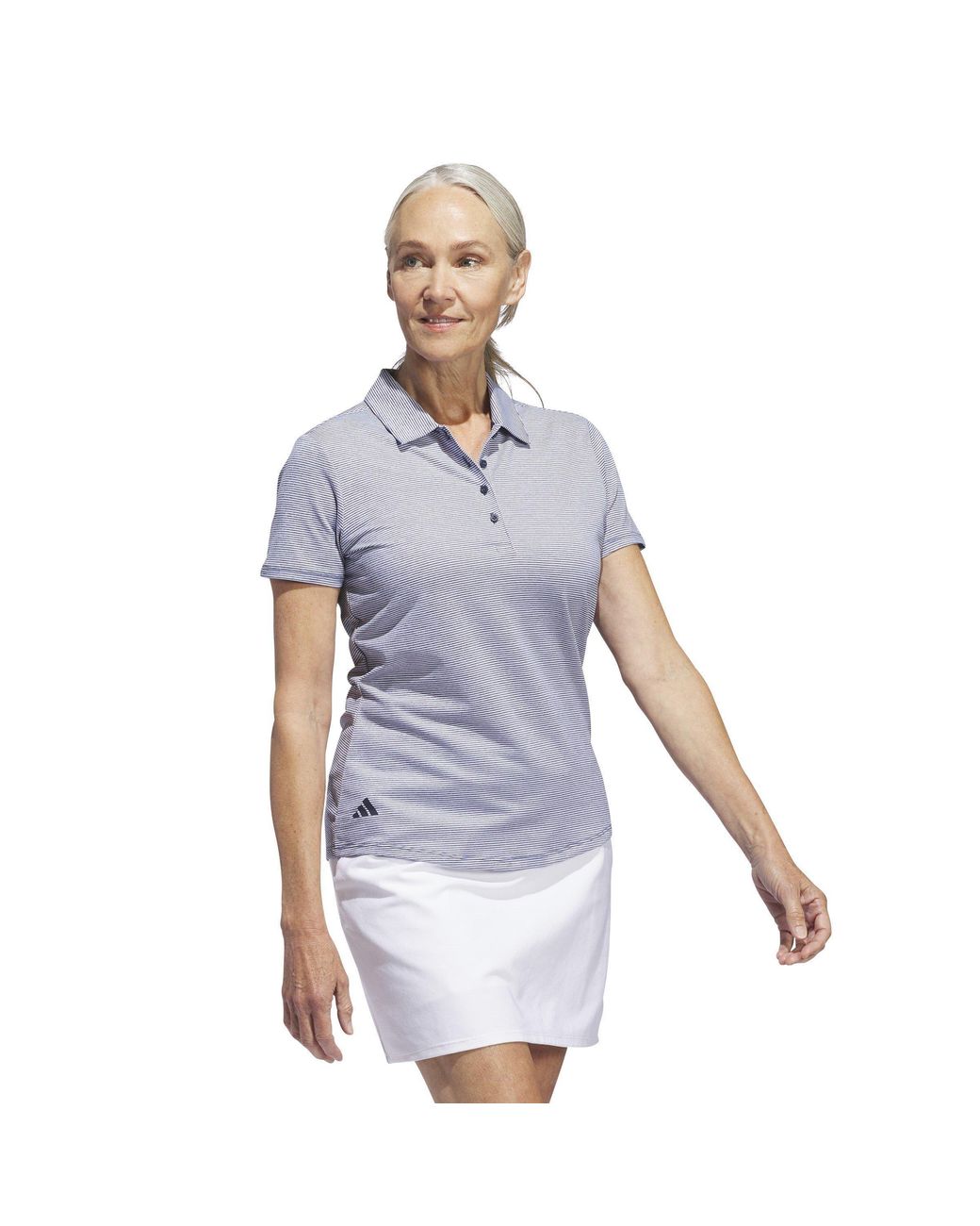 Adidas Blue Ottoman Short Sleeve Polo Shirt