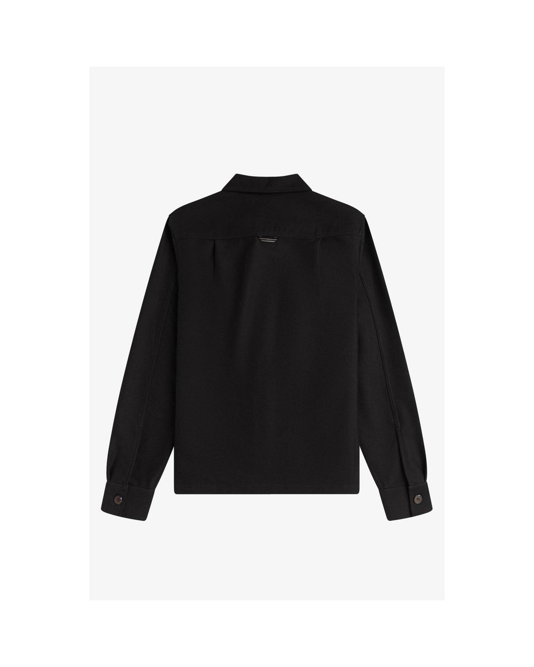 Fred Perry Black Brushed Twill Overshirt for men