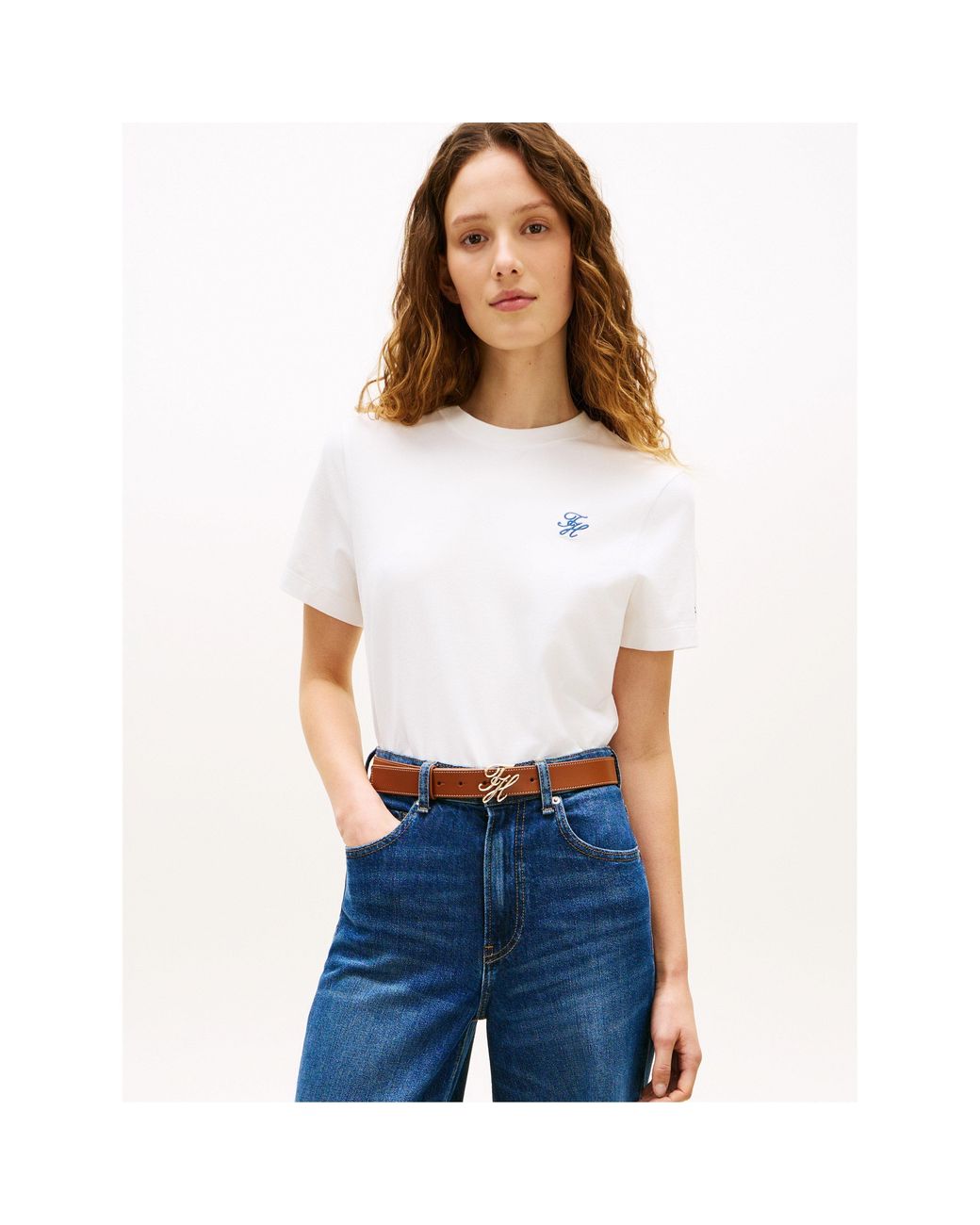 Tommy Hilfiger White Script T-Shirt