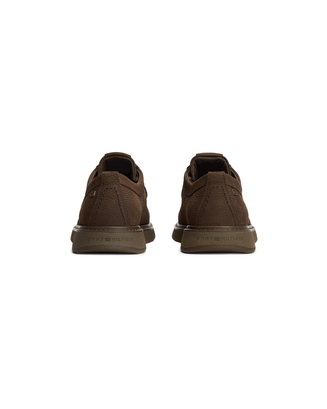 Tommy Hilfiger Brown Comfort Leather Lace-Up Moc-Toe Shoes for men