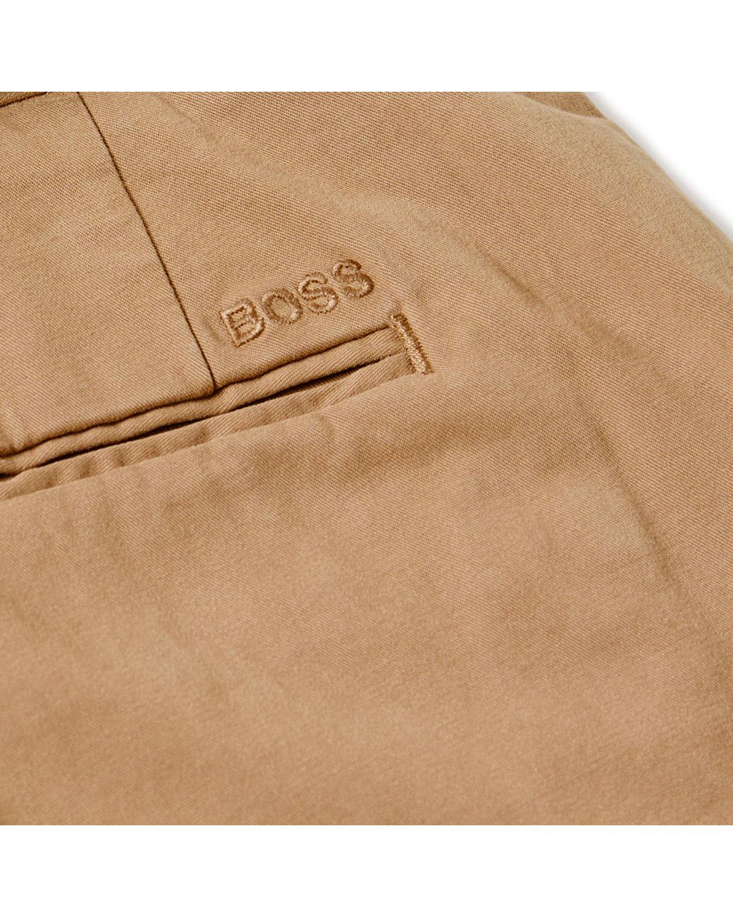 Boss Natural Kaito3-D Straight Leg Trousers for men