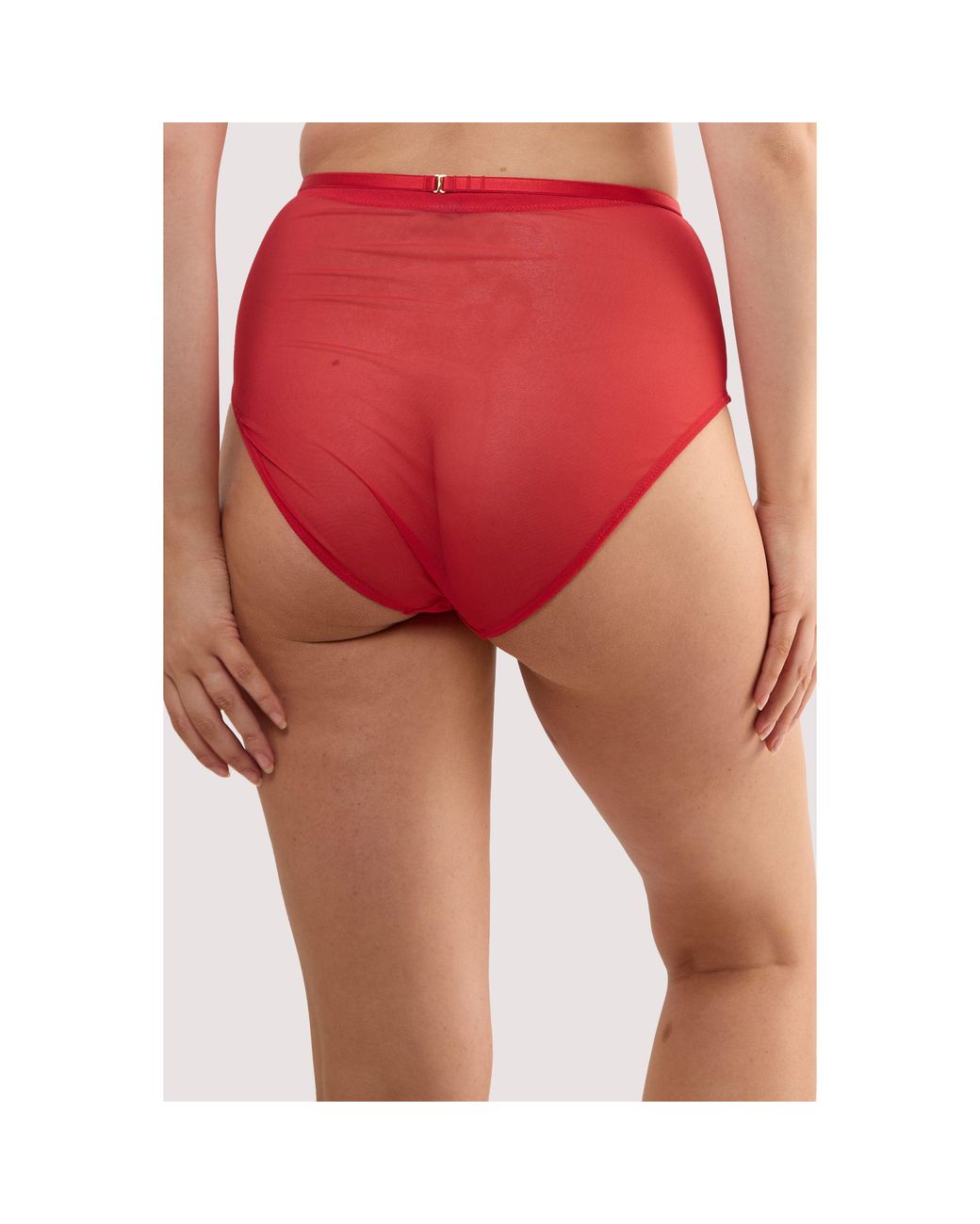 Playful Promises Red Eddie Ruby Crossover High Waist Brief