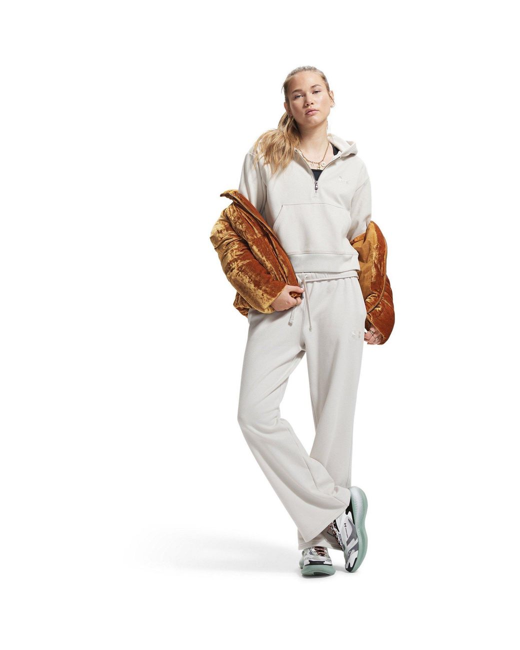 Under Armour Gray Icon Vida Fleece Tracksuit Bottoms