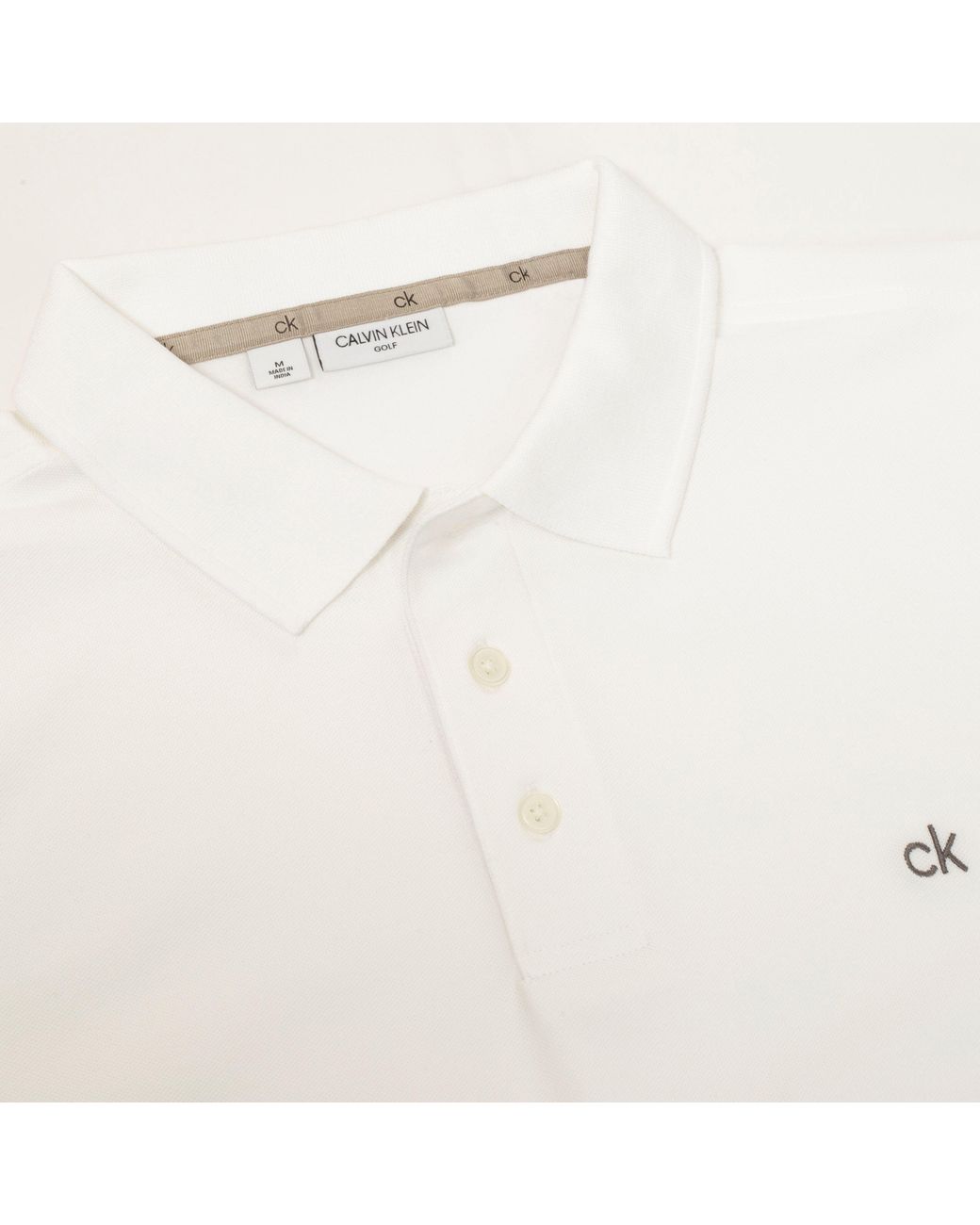 Calvin Klein White Planet Polo Shirt for men