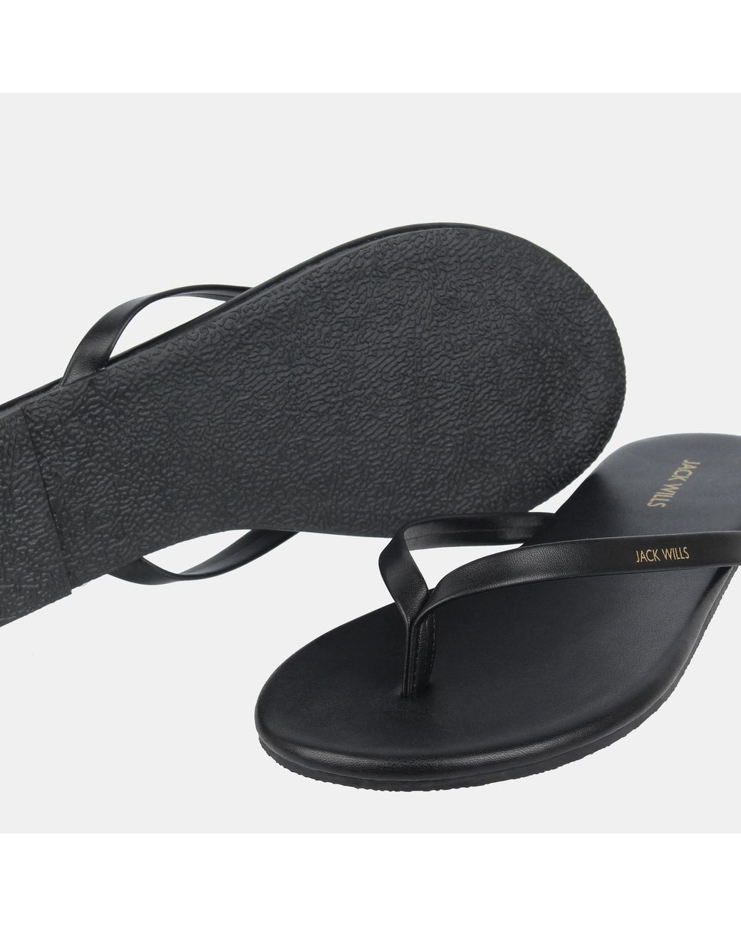 Jack Wills Black Flip Flops