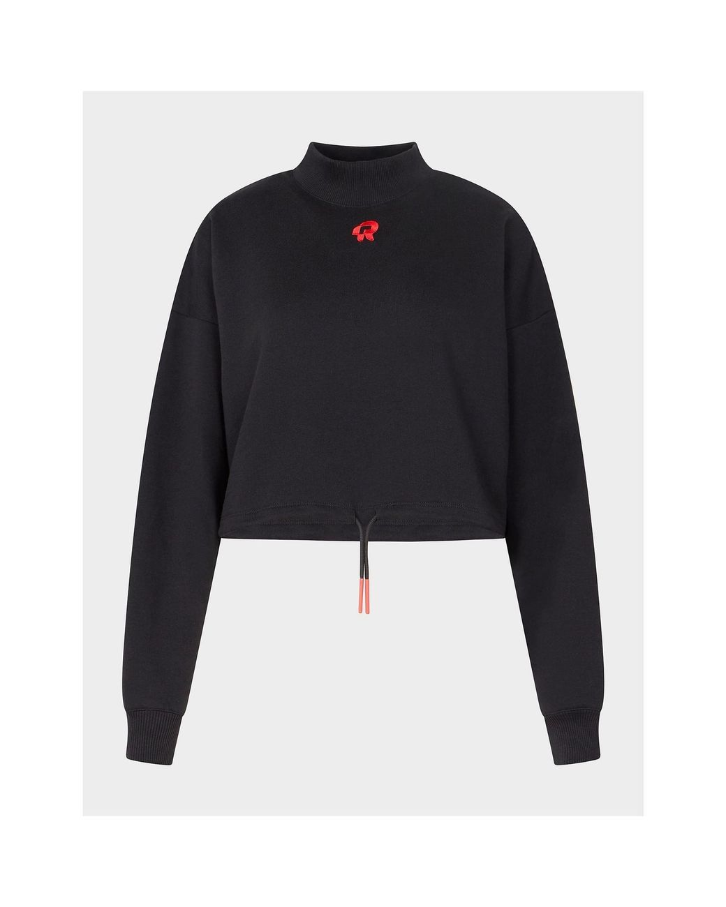 Red Run Black Inky Cropped Cotton Regular-Fit T-Shirt