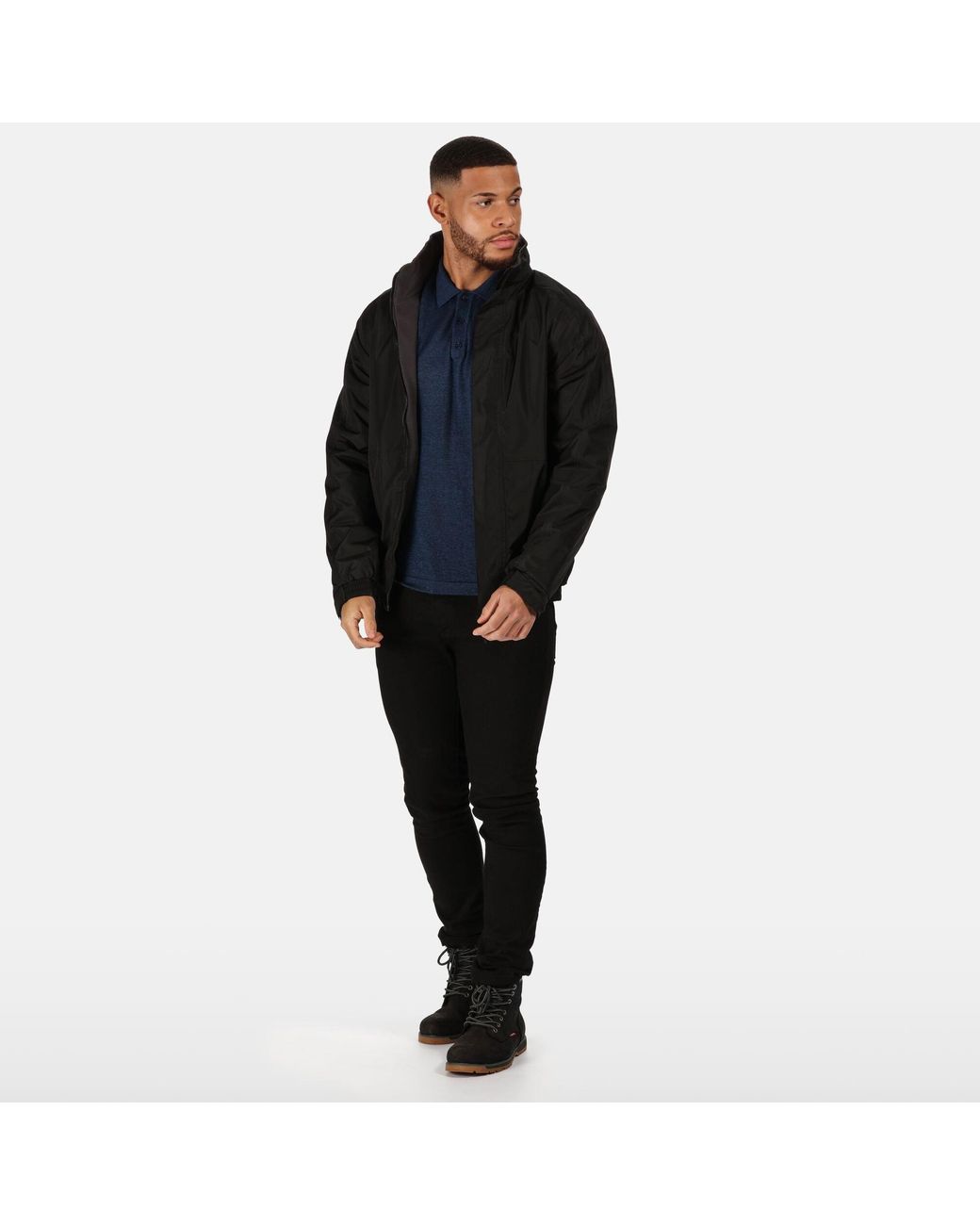Regatta Black Dover Fleece Lined Waterproof Insulated Bomb for men