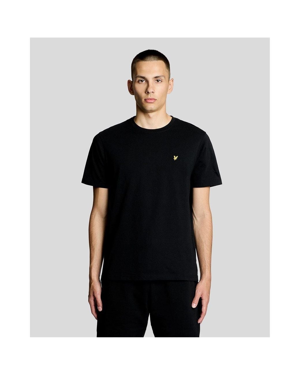 Lyle & Scott Black Cotton Crew Neck T-Shirt for men