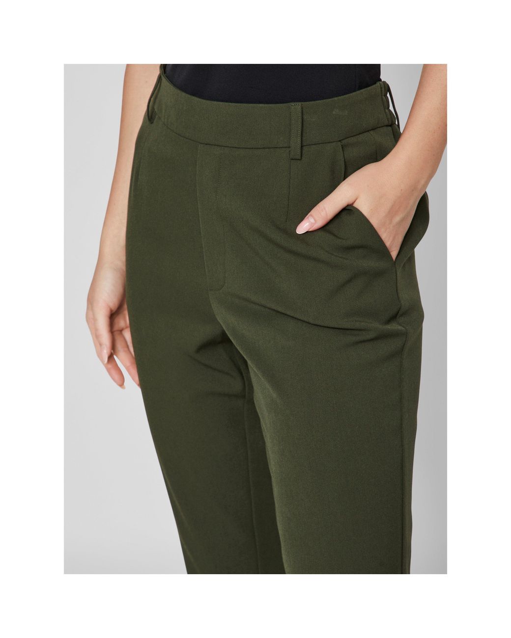 Vila Green Slim Fit Trousers