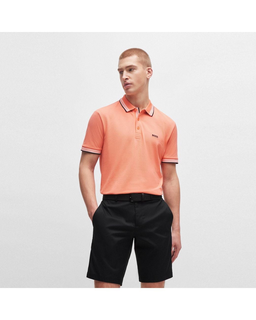 Boss Orange Paddy Polo Shirt With Contrast Tipping for men