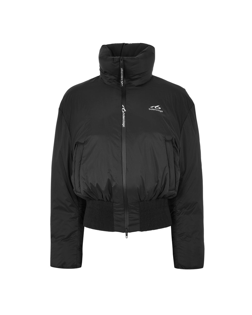 Balenciaga Black Bal Cropped Puffer Ld64