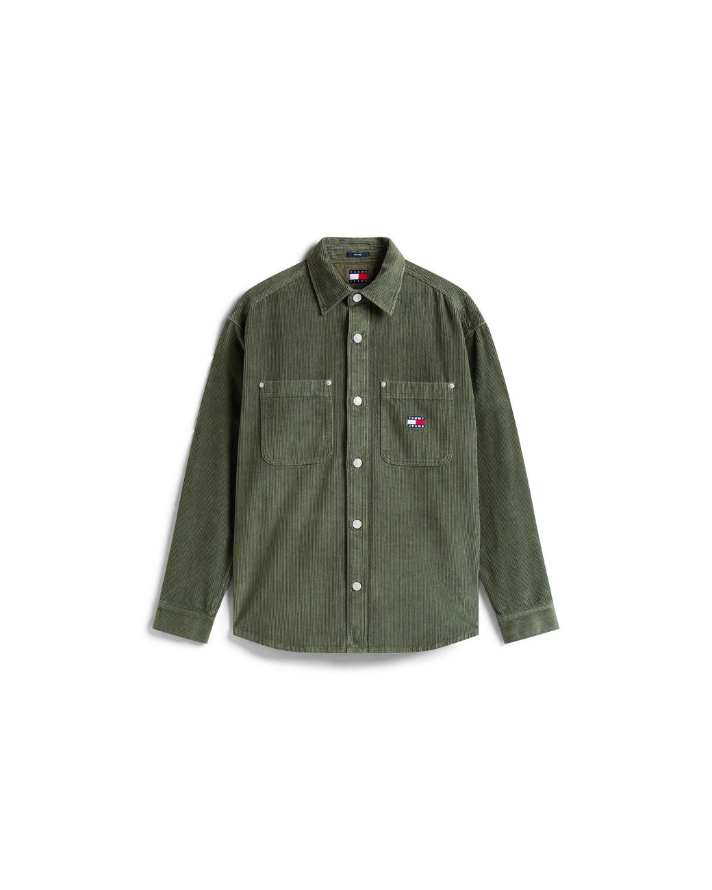 Tommy Hilfiger Green Cord Relaxed Fit Overshirt for men