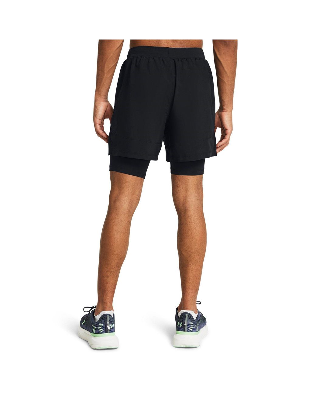 Under Armour Blue Ua Launch 2-In-1 5In Shorts for men