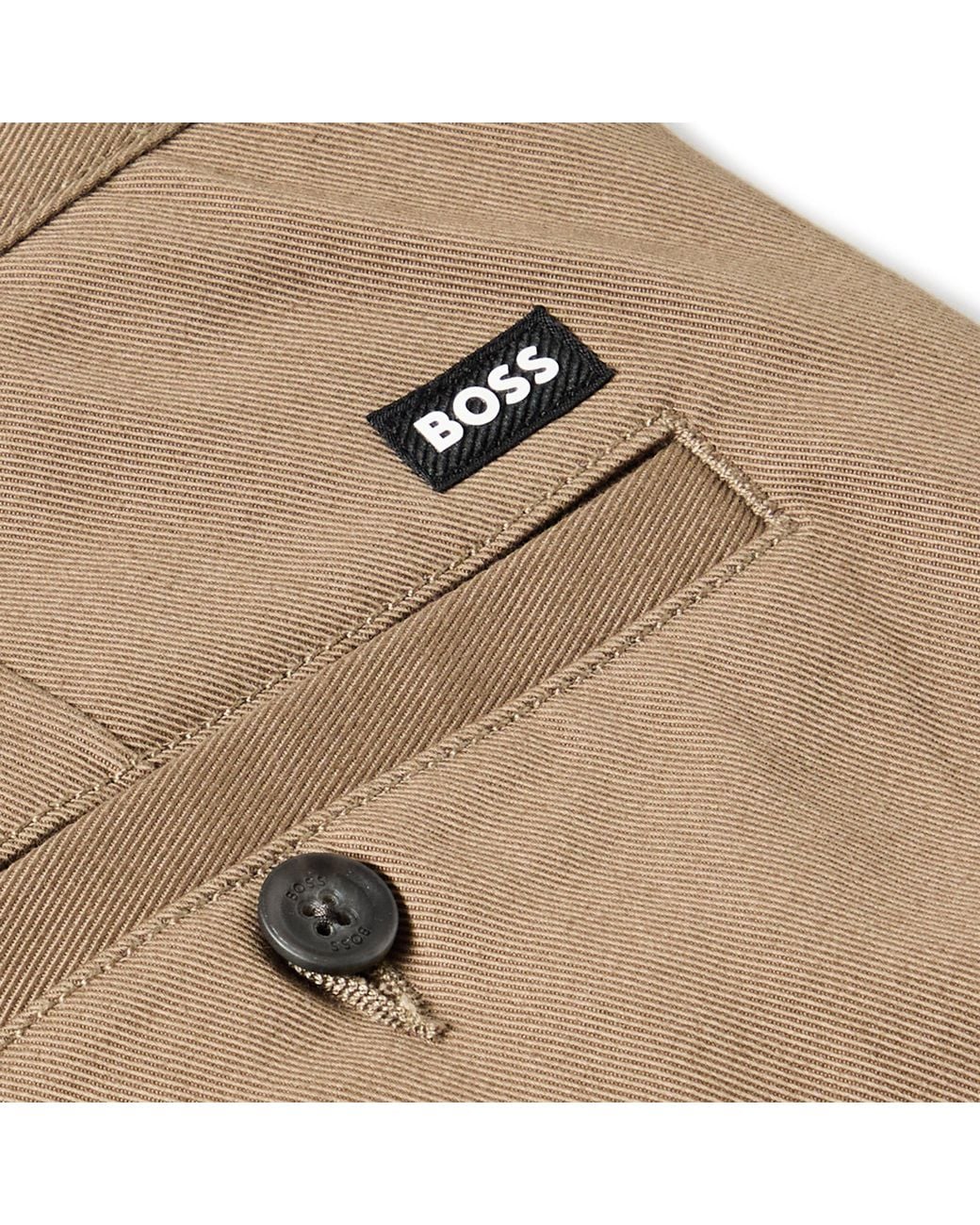 Boss Natural Kaiden-Dpl Straight Leg Trousers for men