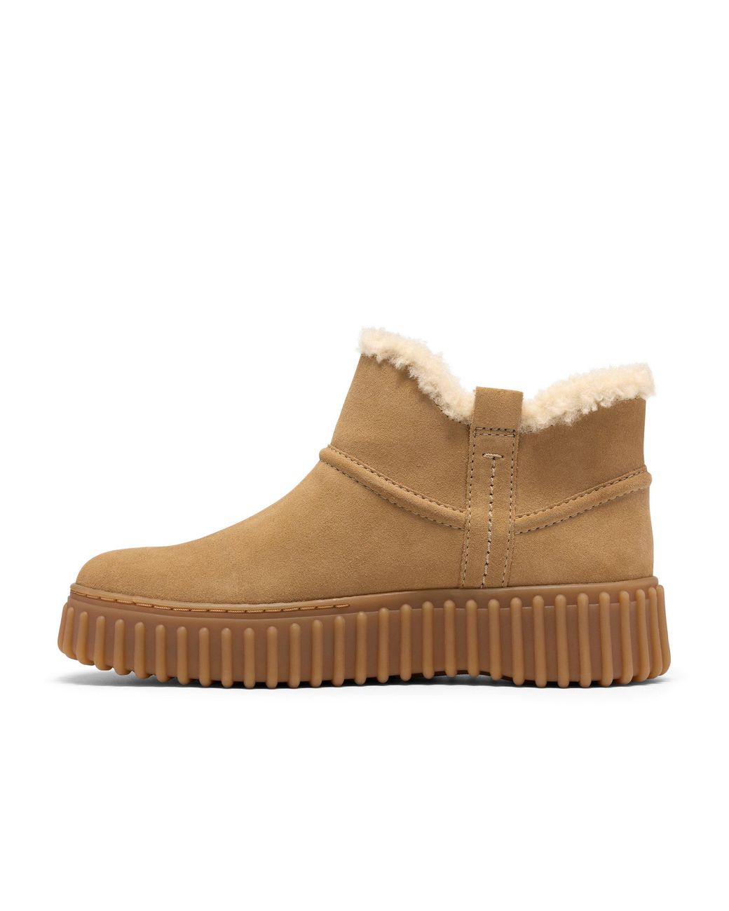 Clarks Brown Torhill Warm Suede Flat Ankle Boots