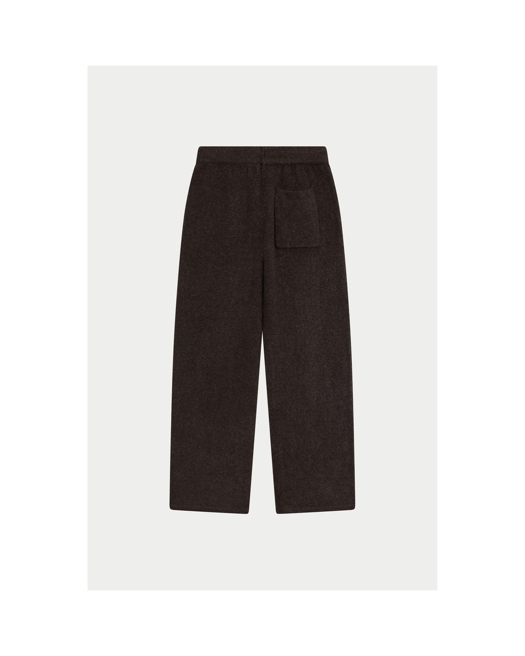 The Couture Club Black Fluffy Wool Chunky Knit Trousers