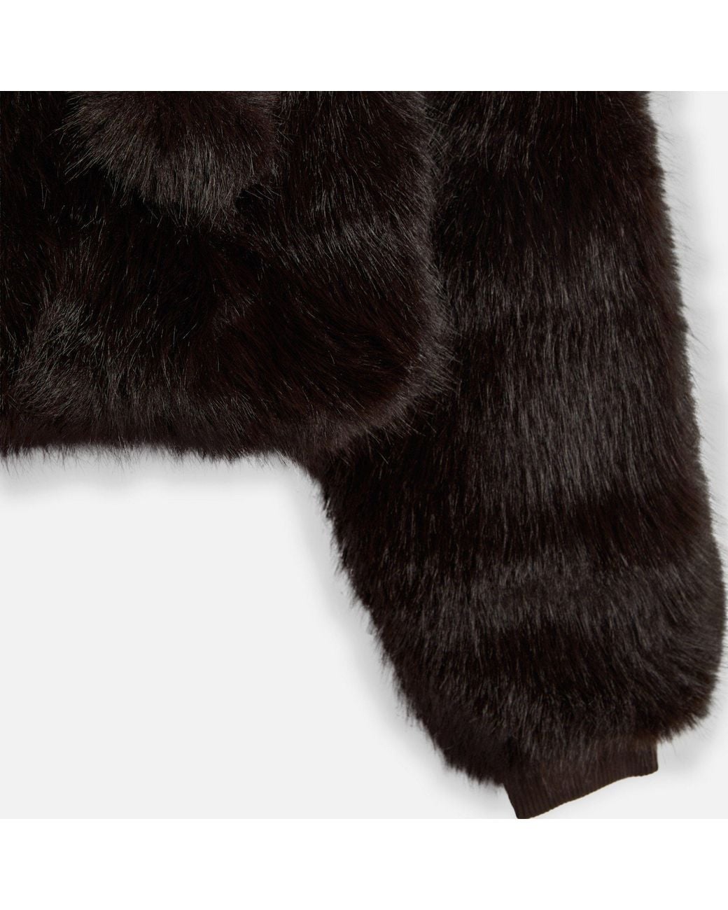 Juicy Couture Black Hadi Cropped Hooded Faux Fur Hybrid Jacket
