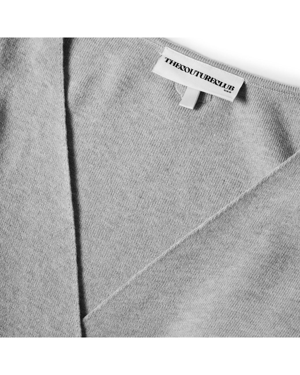 The Couture Club Gray Wrap Top