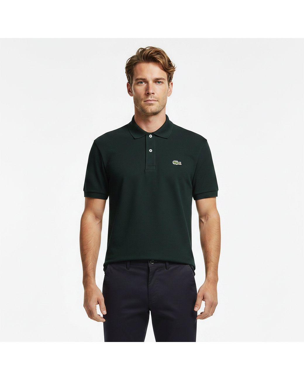 Lacoste Black Classic Short Sleeve Polo Shirt for men