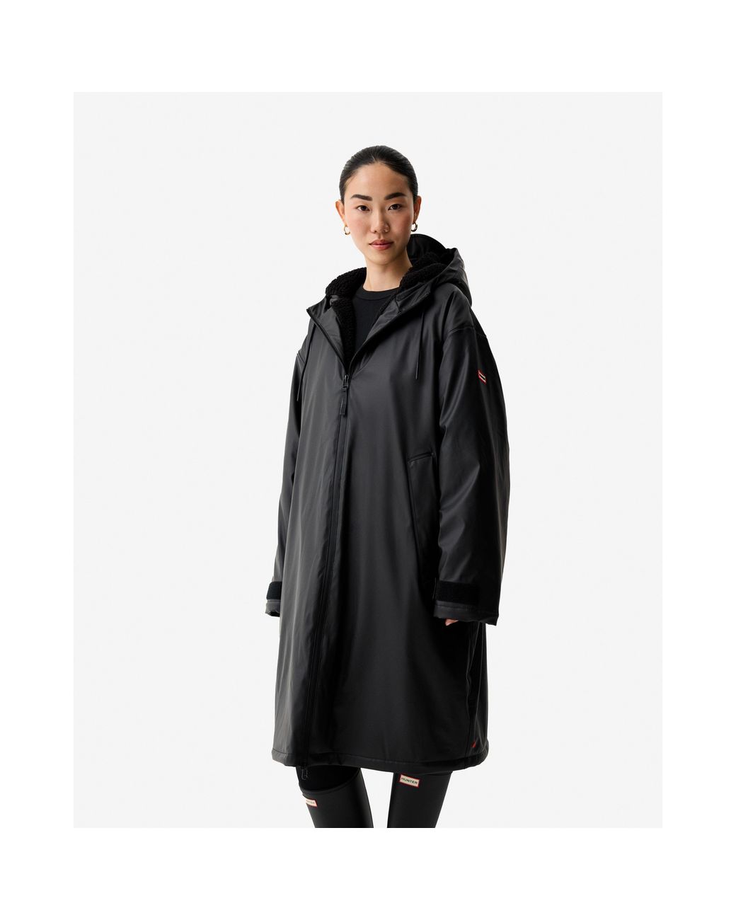 Hunter Black Cocoon Rbe Rain Anorak