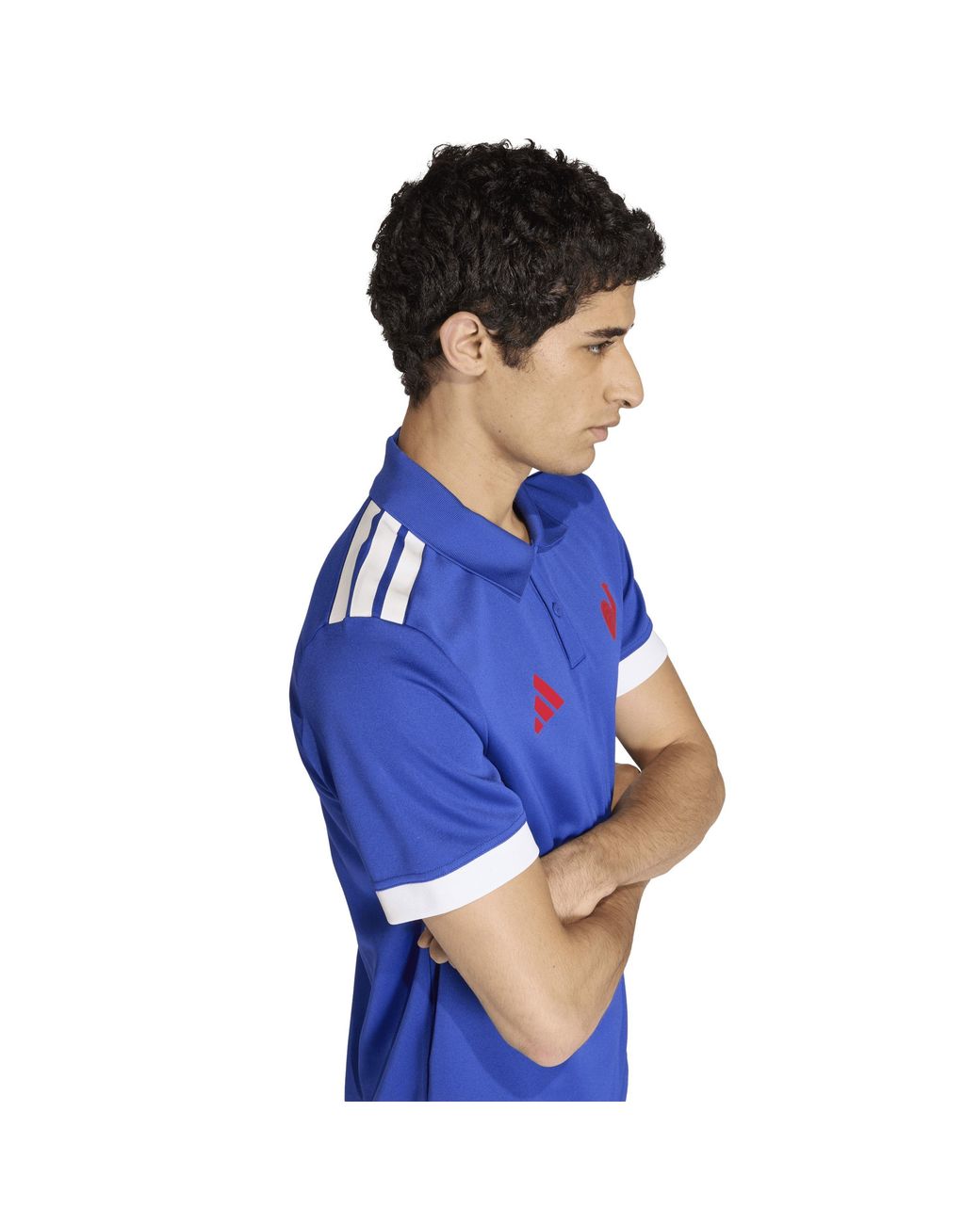 Adidas Blue France Home Polo Shirt 2026 for men