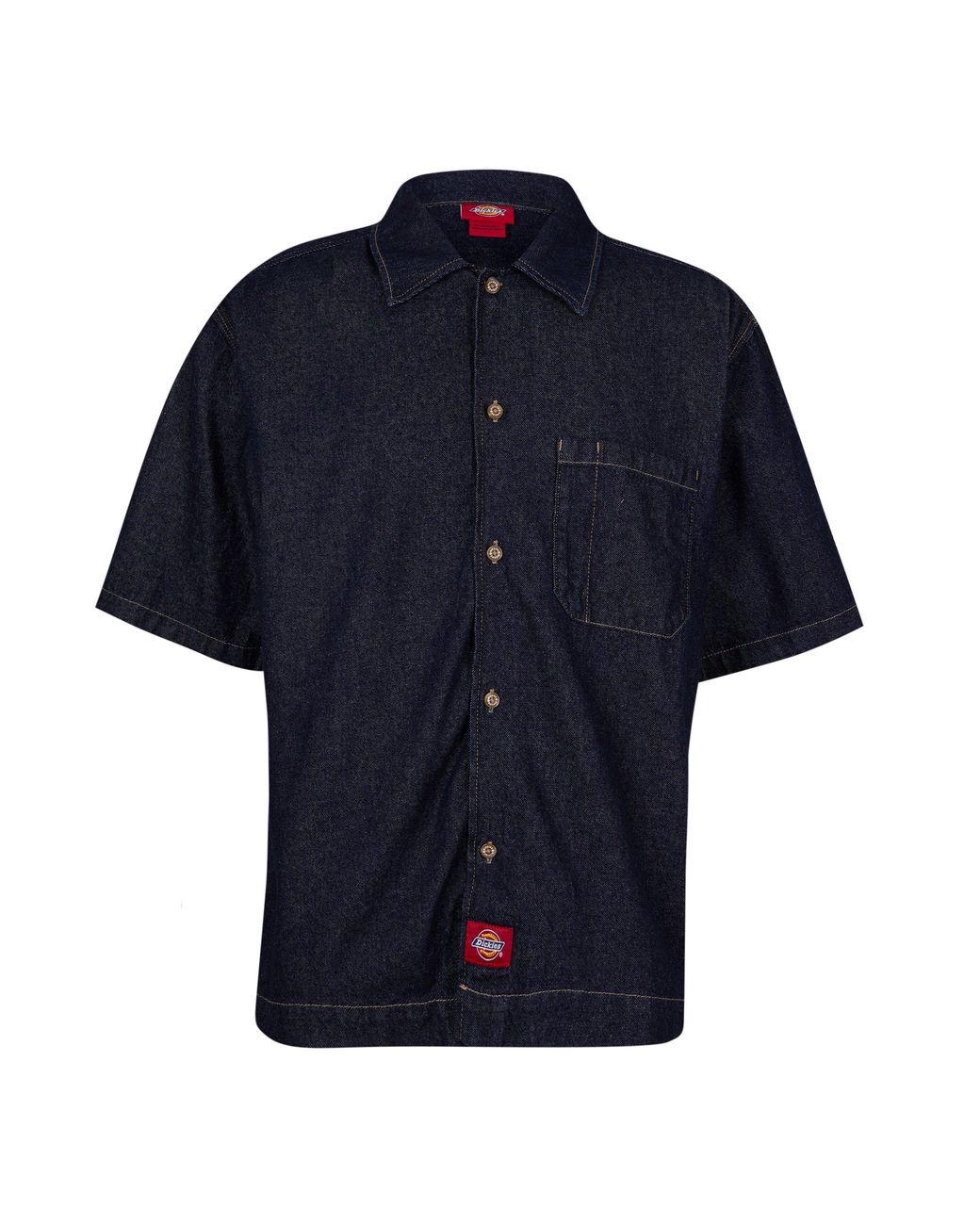 Dickies Blue Plain Short Sleeve Shirt for men