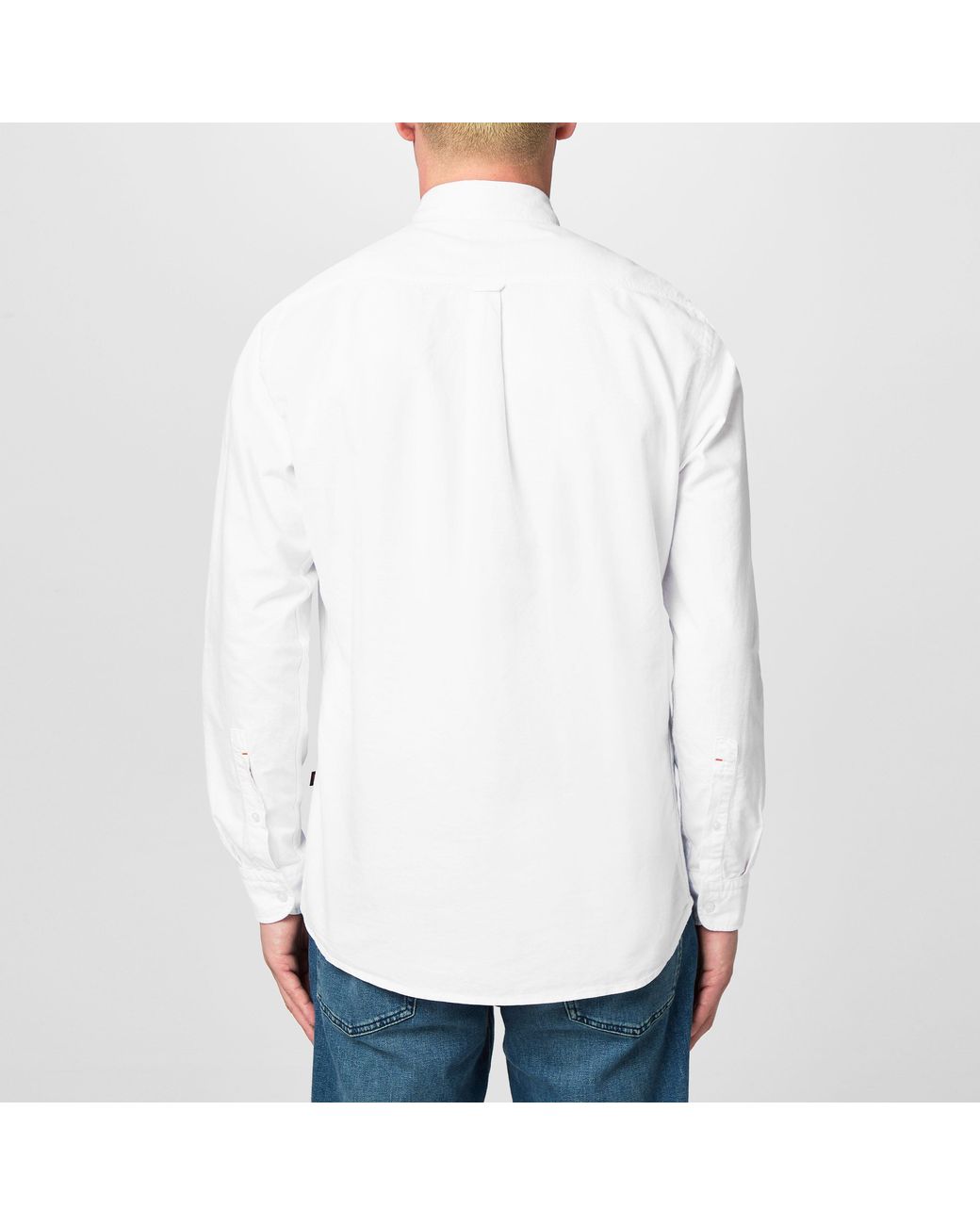 Boss White Rickert Oxford Shirt, Classic Style for men
