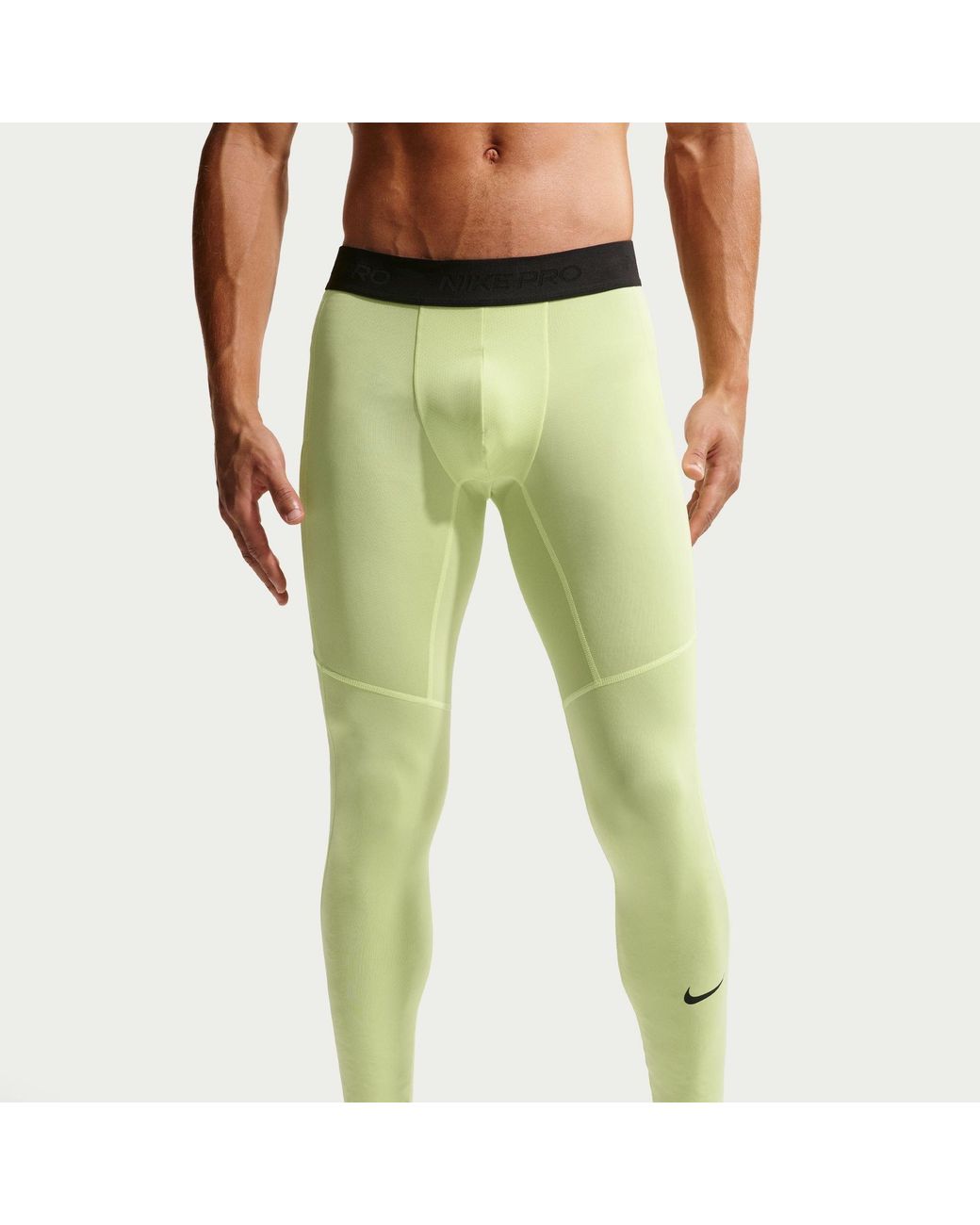 Nike Green Dri-Fit Compression-Fit Performance Tights for men