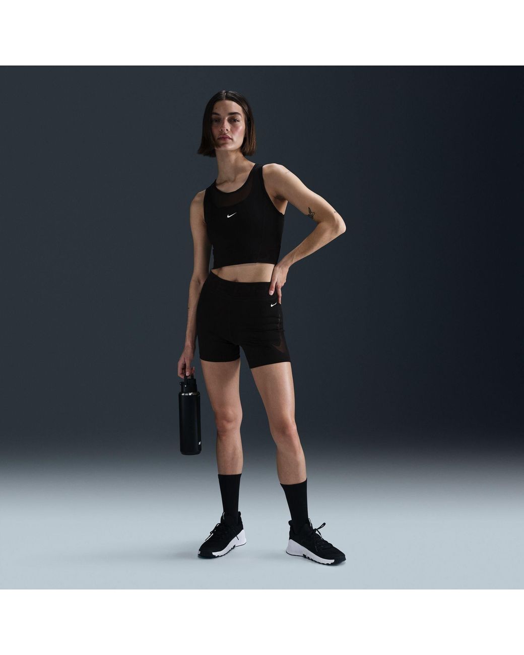 Nike Black W Np Df Crop Ta