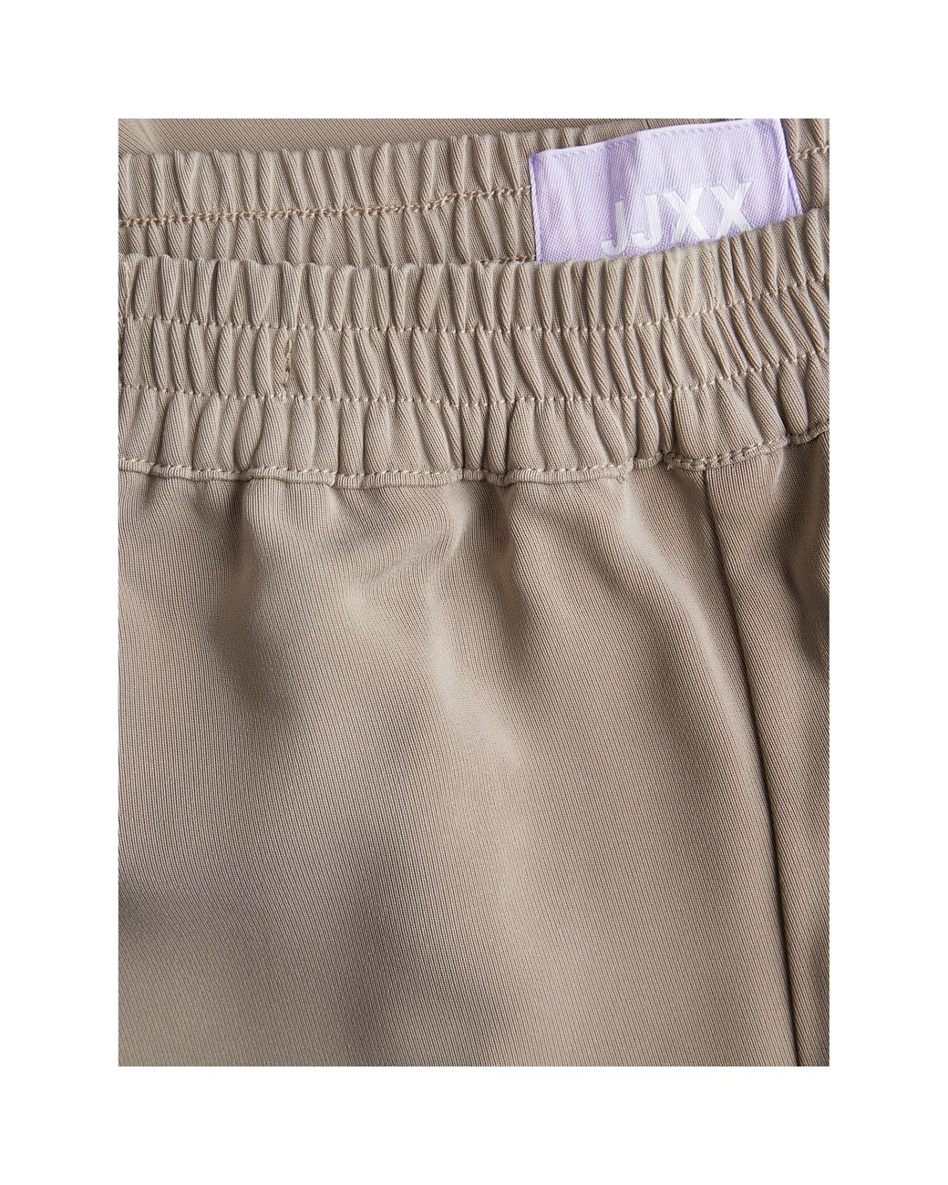 JJXX Gray Poppy High-Waisted Straight Leg Trousers