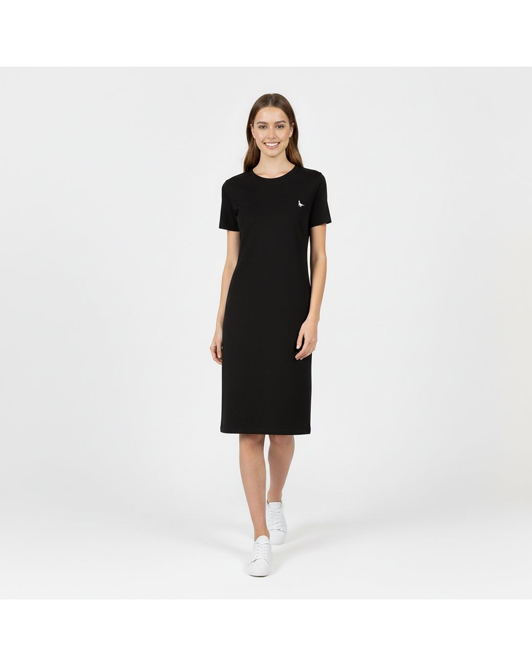 Jack Wills Black Goodrington Side Stripe Ringer Mini Dress