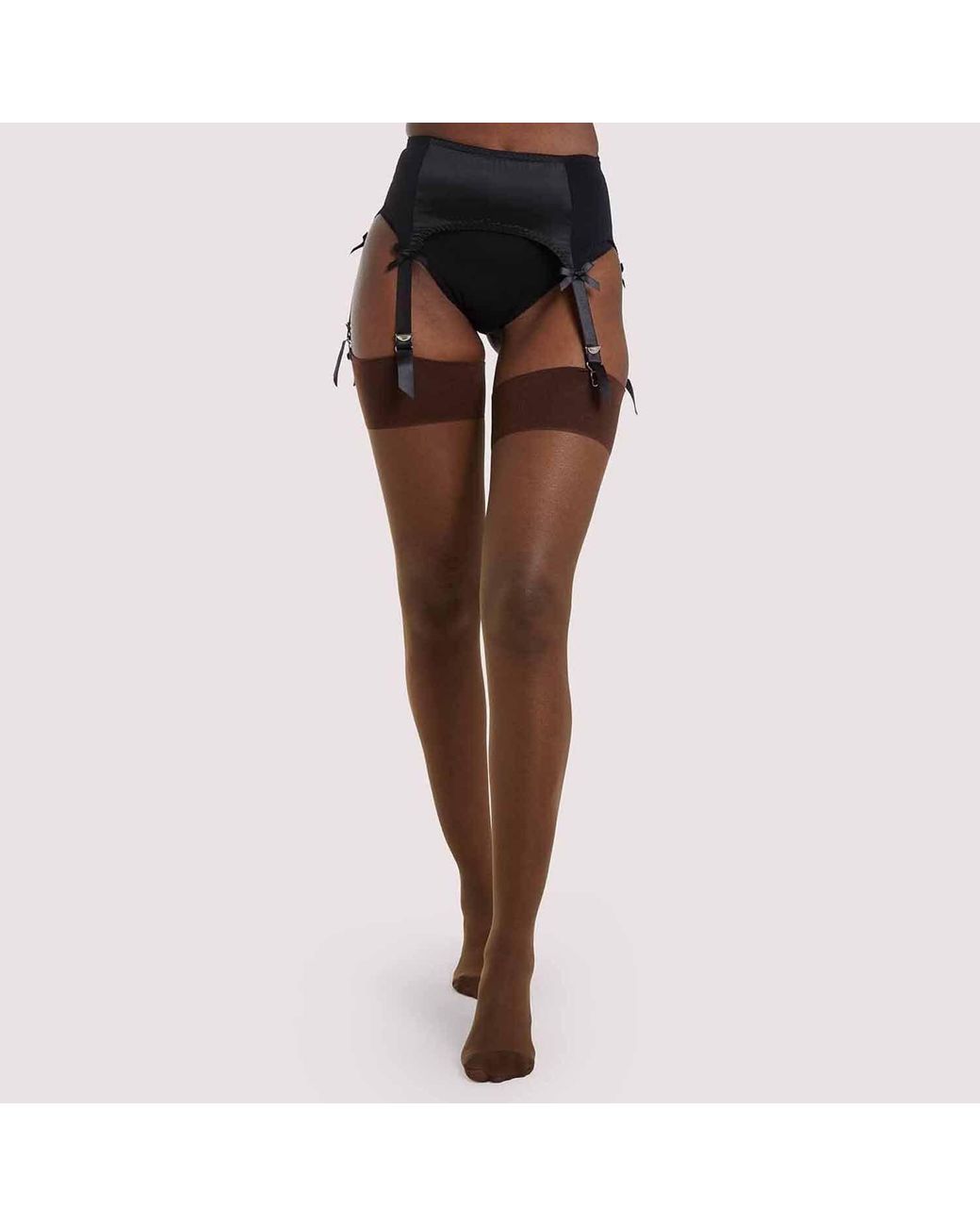 Playful Promises Black Seamed Stocking Dark