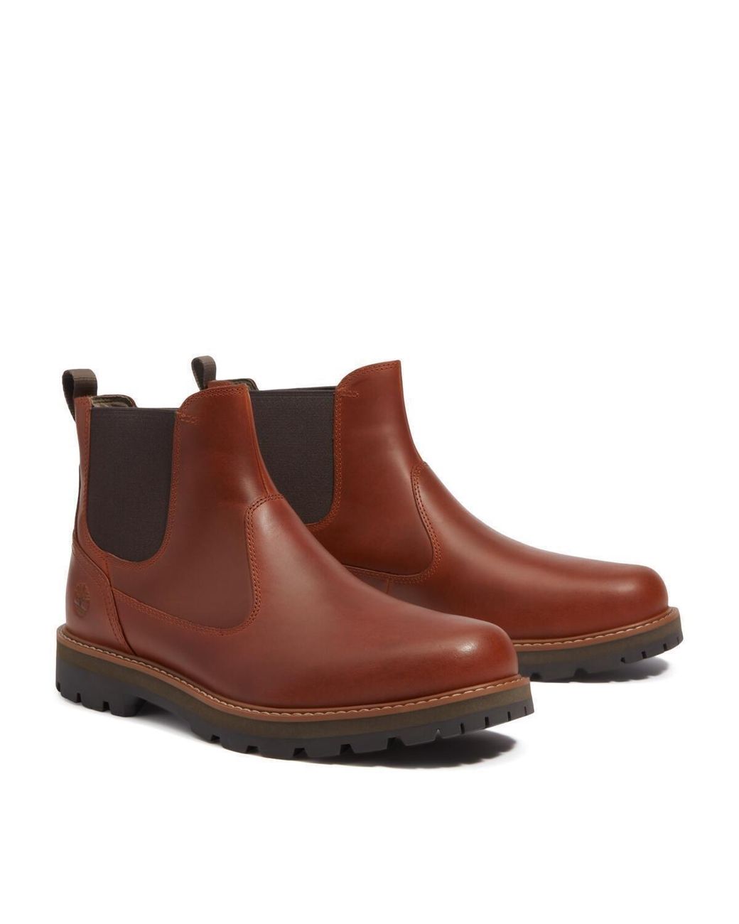 Timberland Brown Britton Road Elastic Side Panel Chelsea Boots for men