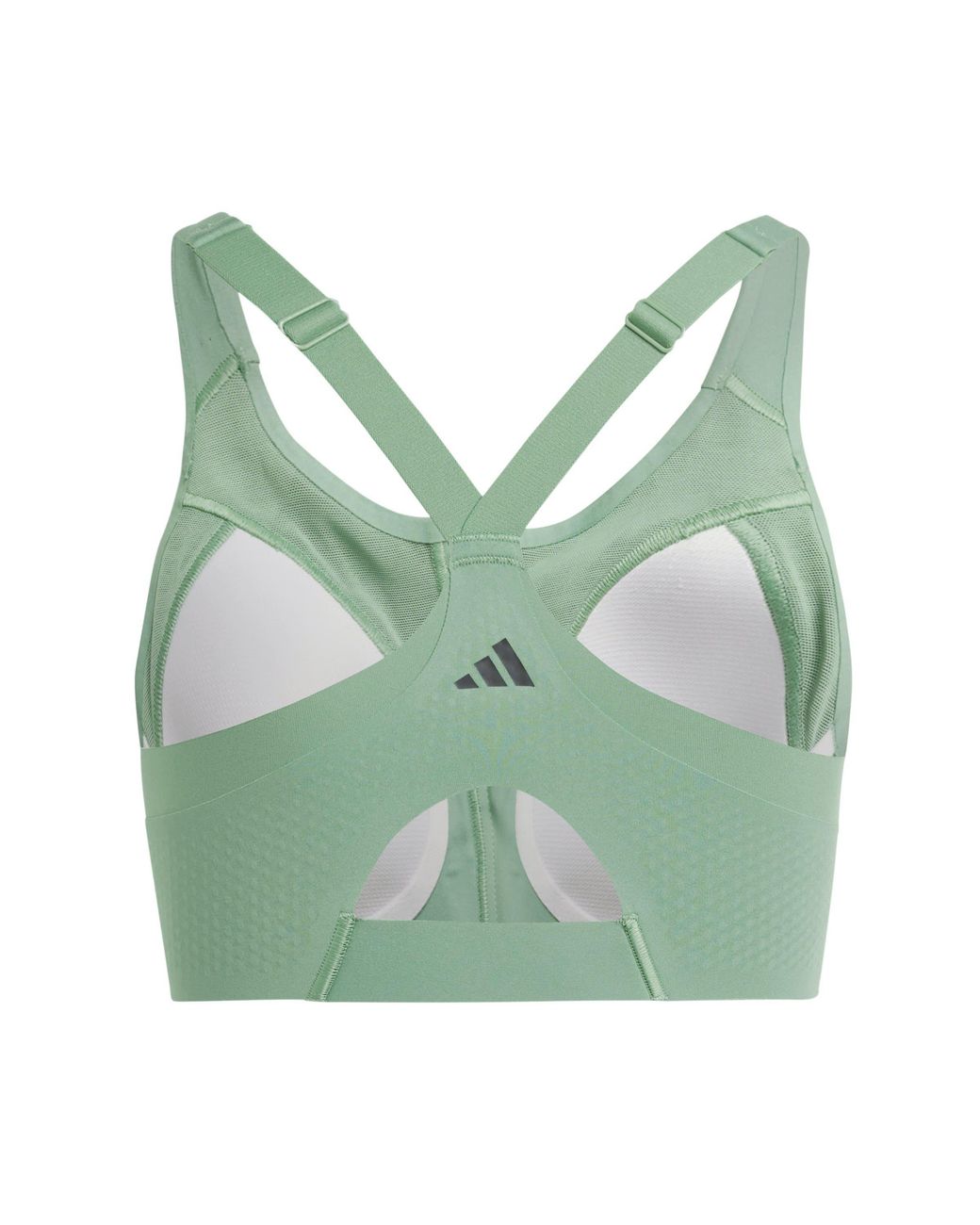 Adidas Green Lux Zipped High Impact Sports Bra