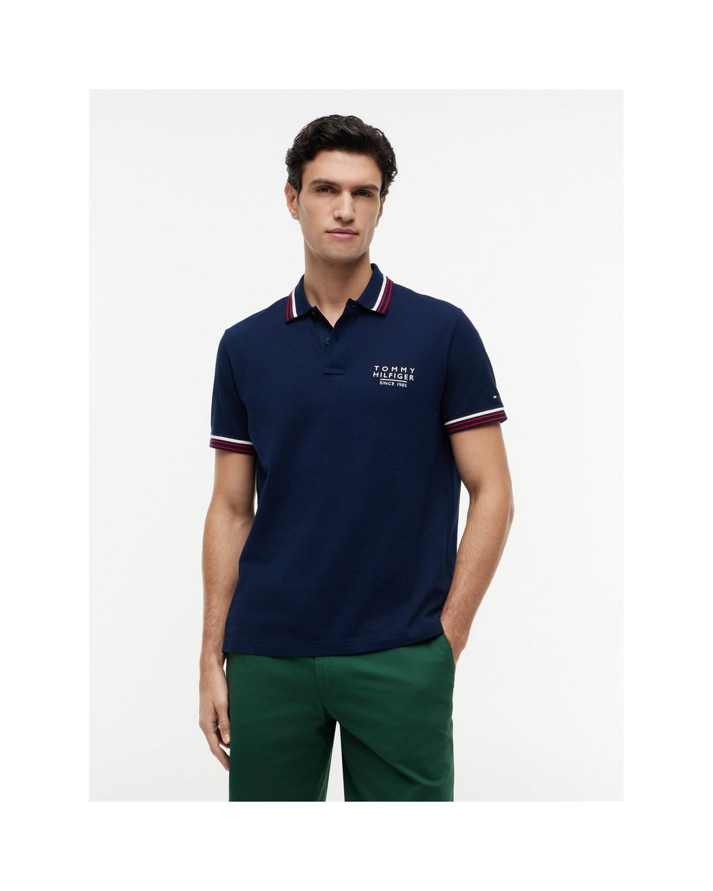 Tommy Hilfiger Blue Short Sleeve Polo Shirt for men