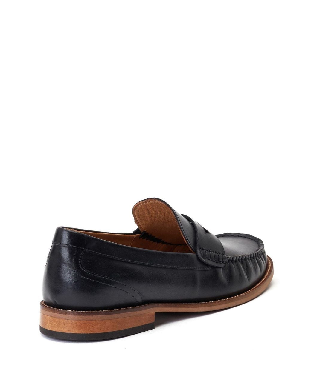 Base London Blue Garfield Leather Low-Top Trainers for men