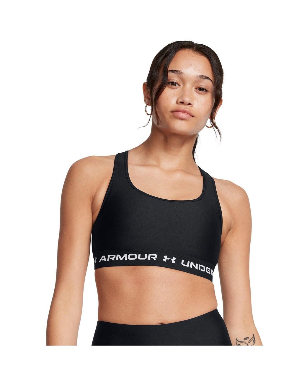 Under Armour Black Crossback Medium Impact Sports Bra
