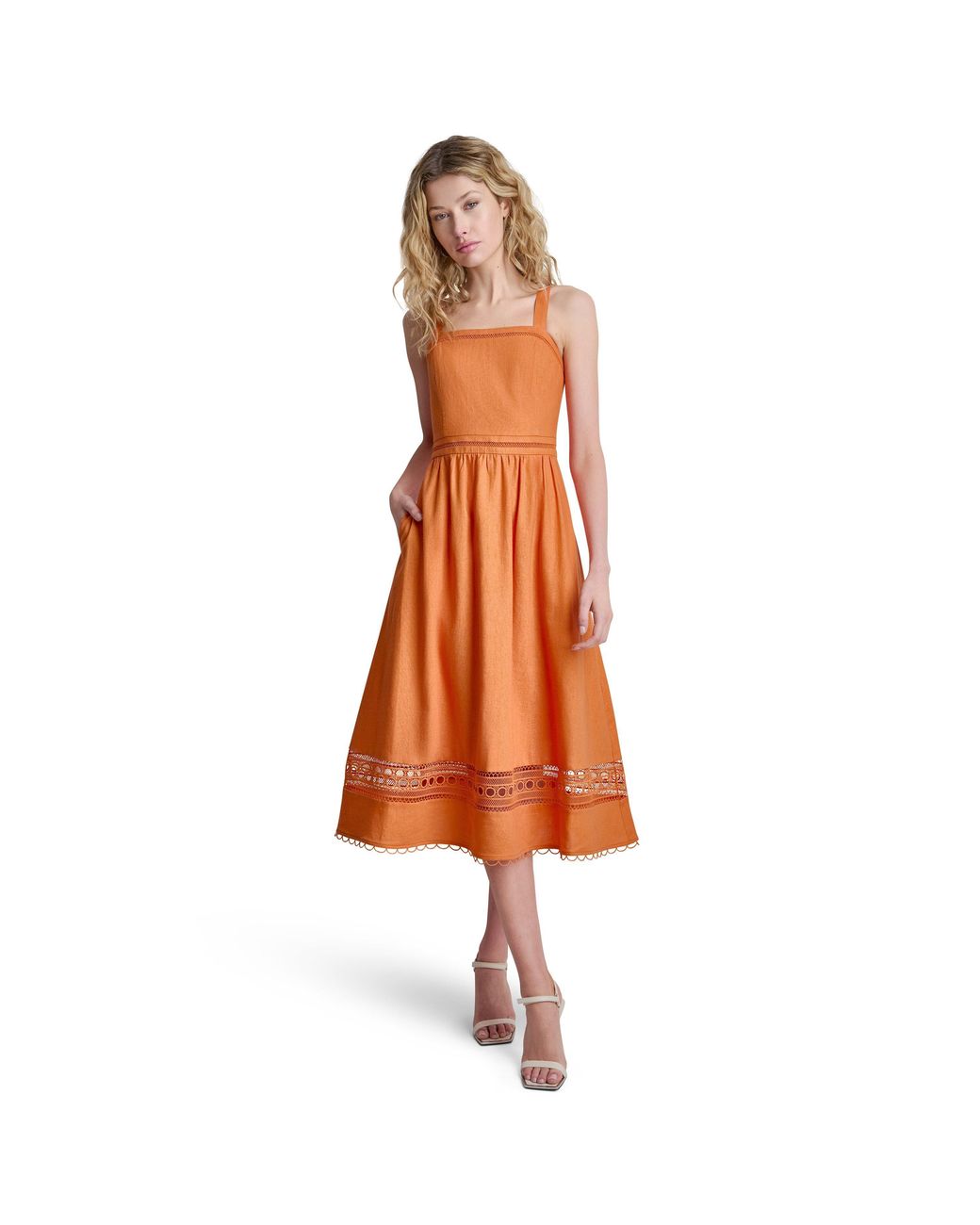 DKNY Orange Swing Dress